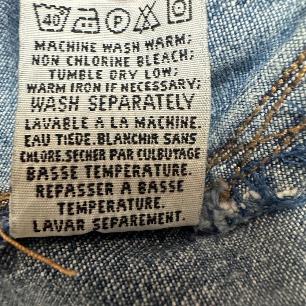 Sol Squeeze Denim Shortalls Light Wash  Cotton Overalls Womens Size S 90's Style - Picture 6 of 8